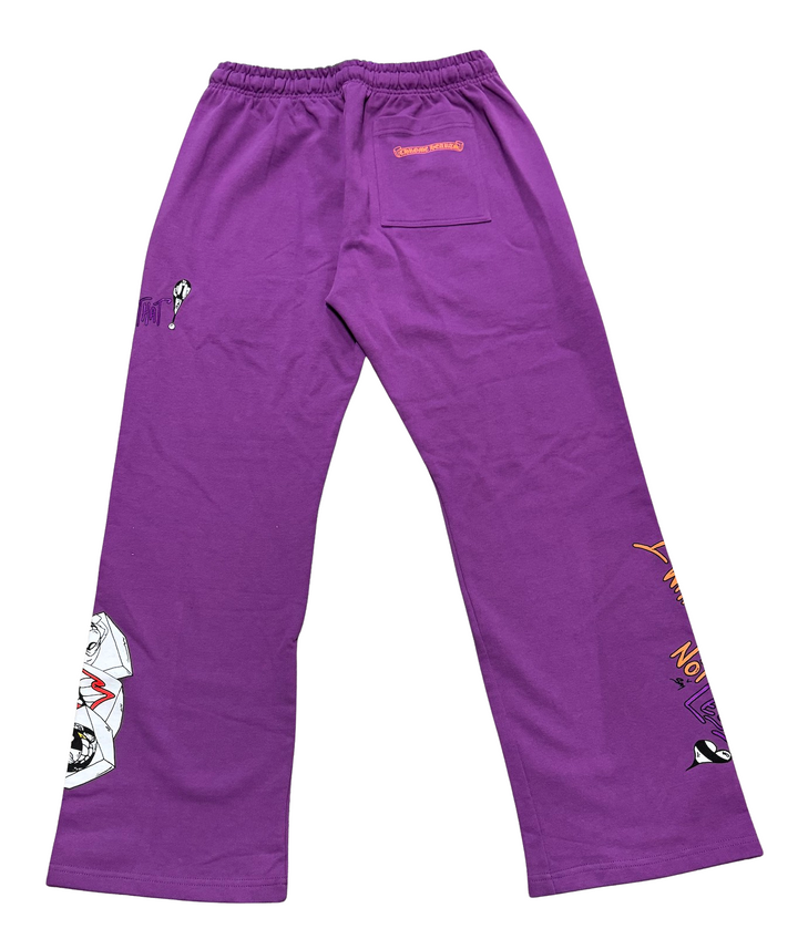 Chrome Hearts Matty Boy 'More Not Less' Purple Sweatpants