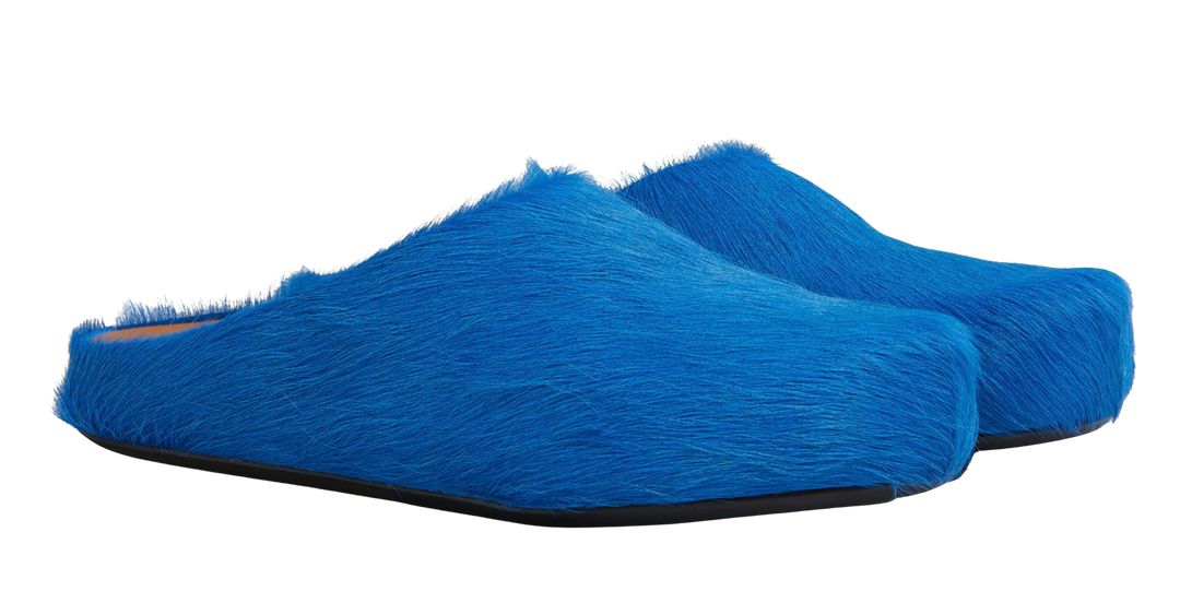Marni 'Iris Blue' Sabot Slippers