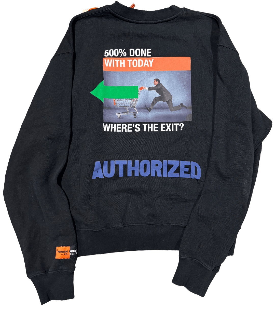 Heron Preston A.F. Authorised Oversized Crewneck Black/Multi