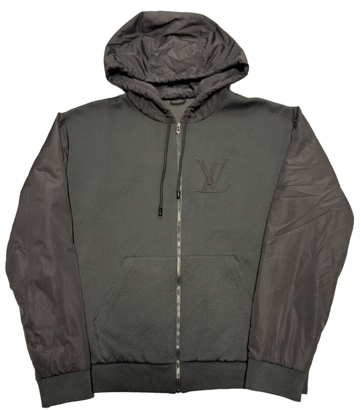 Louis Vuitton Jacquard Cotton Blend Jersey Zip Up Hoodie
