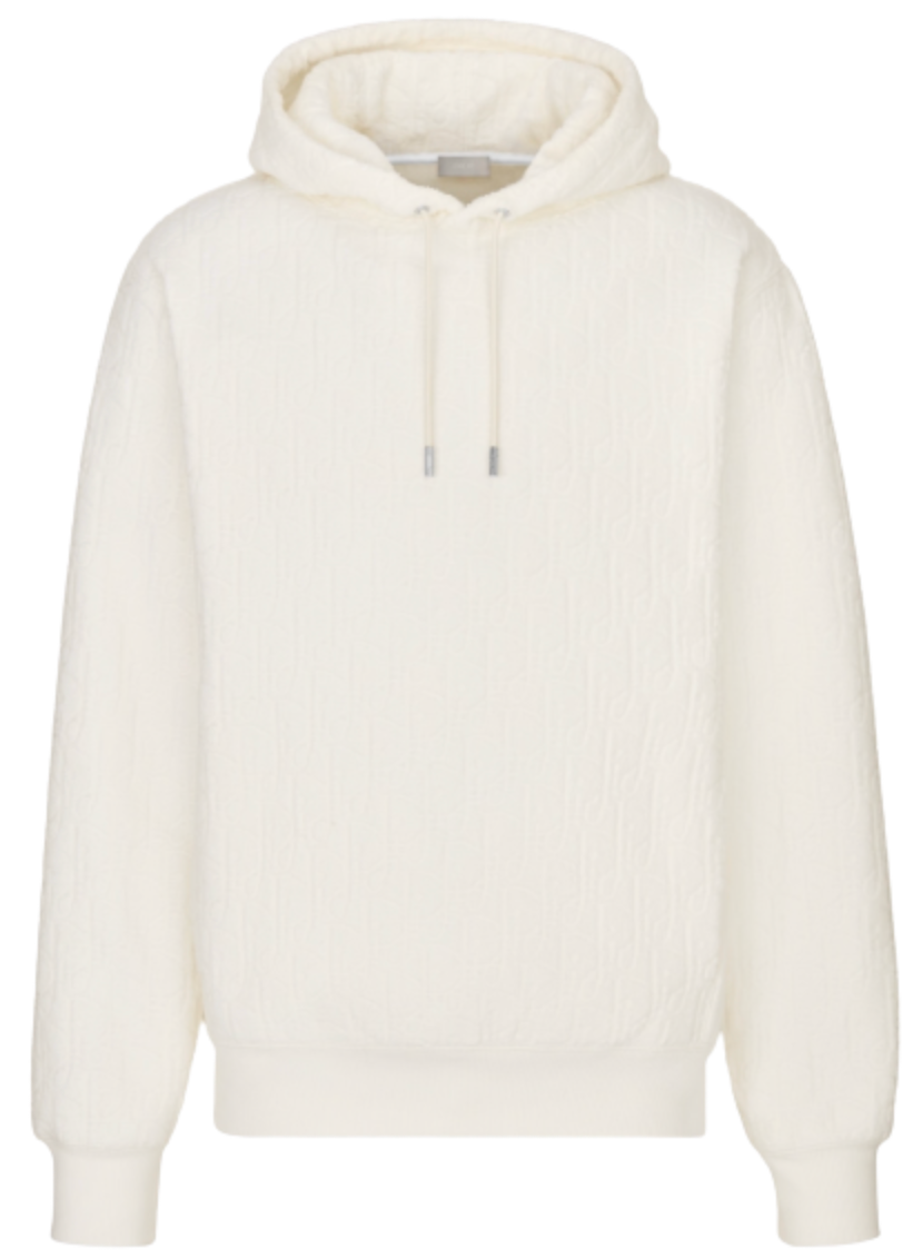 Dior 'Oblique Towel' White Hoodie