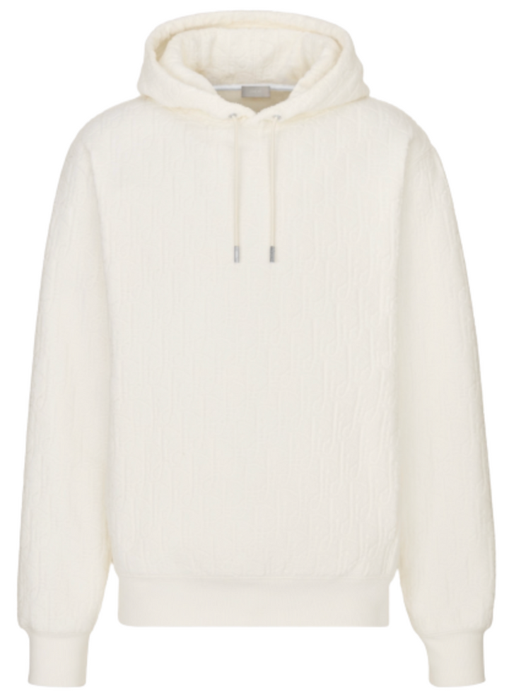 Dior 'Oblique Towel' White Hoodie