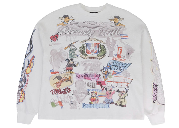 Greedy Unit 'All Over' White Thermal