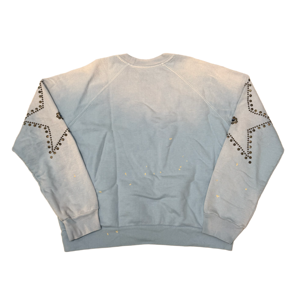 Satoshi Nakamoto 'Blue' Star Studded Crewneck