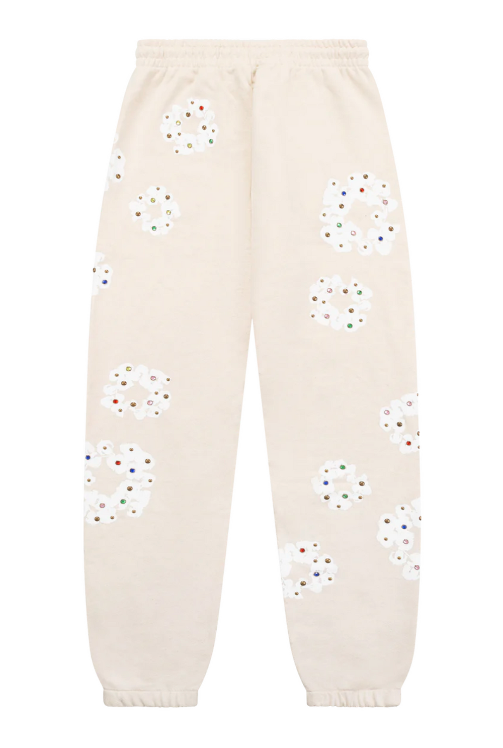 Denim Tears 'Oatmeal' Rhinestone Wreath Sweatpants