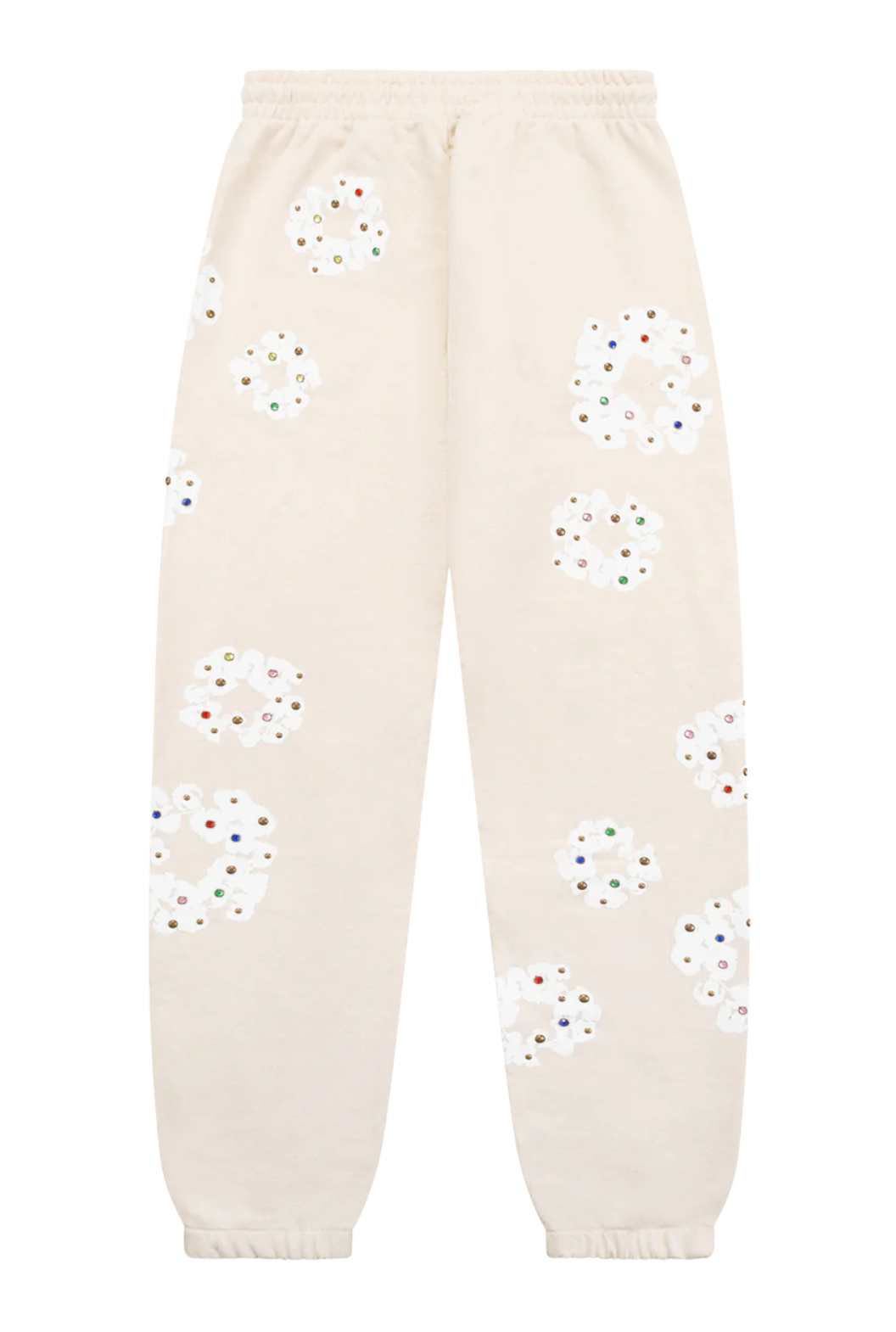 Denim Tears 'Oatmeal' Rhinestone Wreath Sweatpants