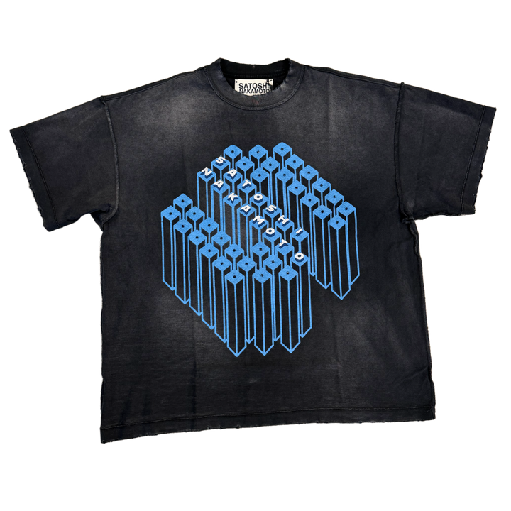 Satoshi Nakamoto 'Gridlock' Black Tee