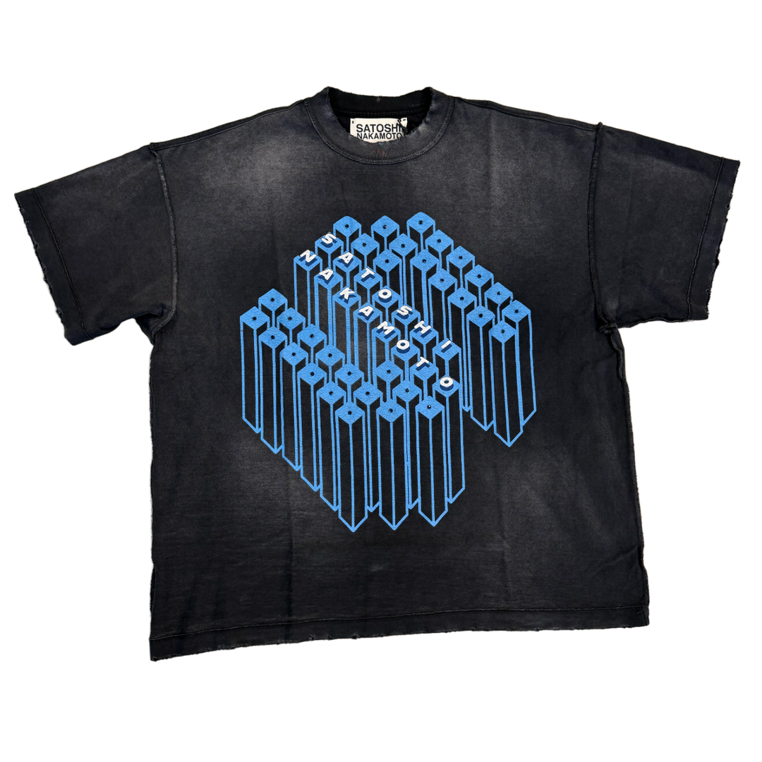 Satoshi Nakamoto 'Gridlock' Black Tee