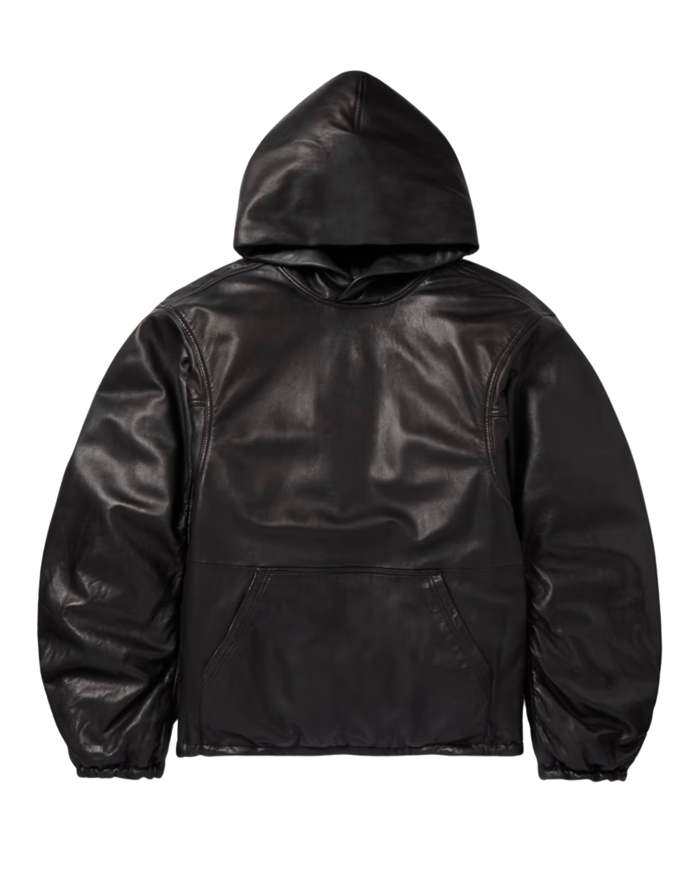 Balenciaga Oversized Leather Black Hoodie