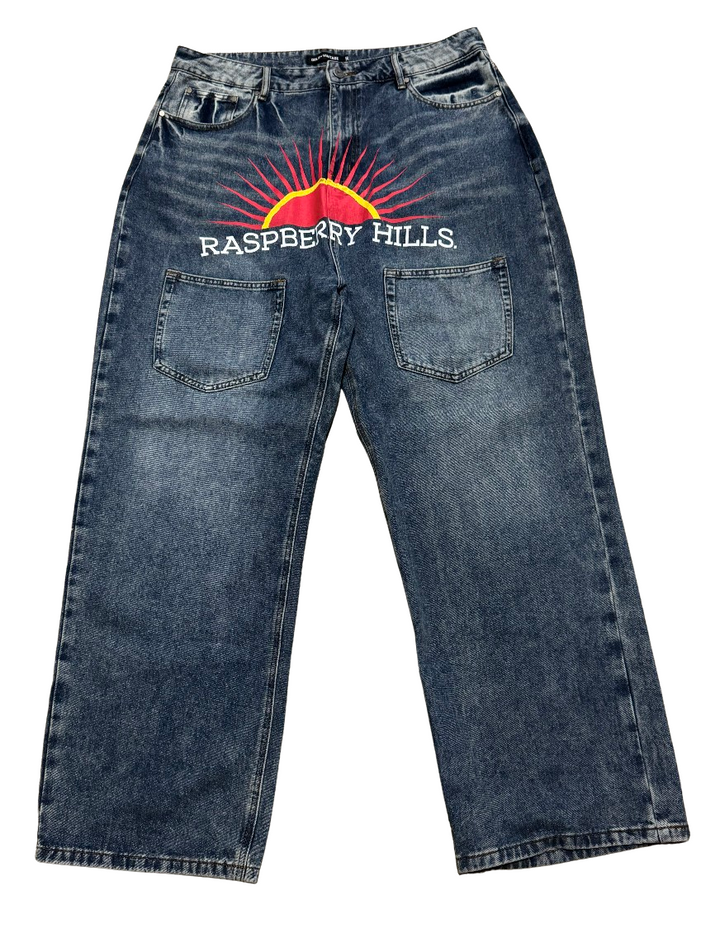 Gold+Vintage Gallery Raspberry Hills Blue Jeans