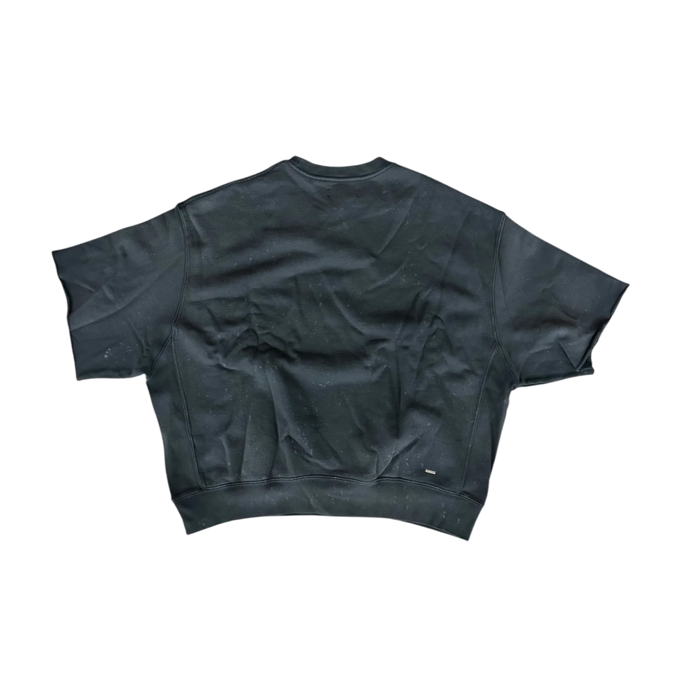 Amiri 'Tiger' Black Cutoff Crewneck Tee