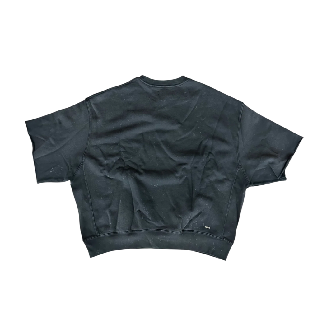 Amiri 'Tiger' Black Cutoff Crewneck Tee