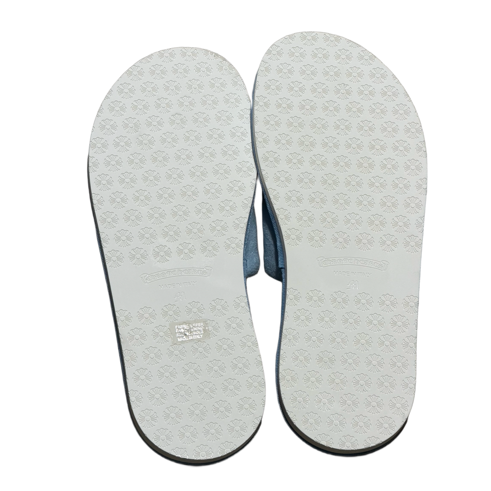 Chrome Hearts 'St Barth's' Blue Hotel Slippers