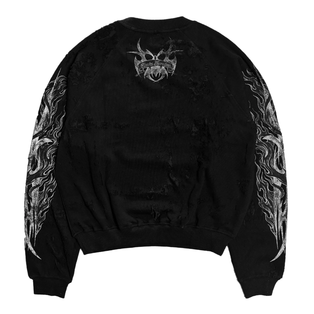 Chew Forever 'Earth Angel' Black Crewneck