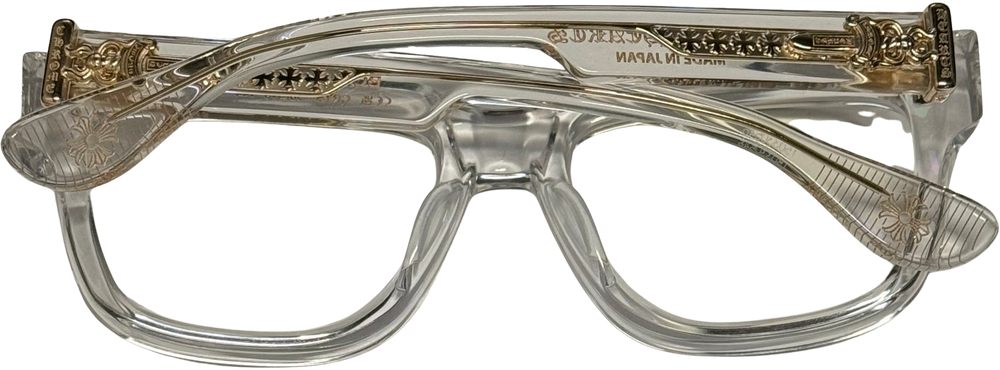 Chrome Hearts 'Box Officer' 18k Gold Crystal Sunglasses