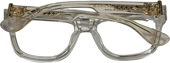 Chrome Hearts 'Box Officer' 18k Gold Crystal Sunglasses