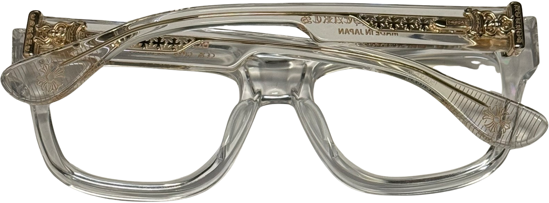 Chrome Hearts 'Box Officer' 18k Gold Crystal Sunglasses