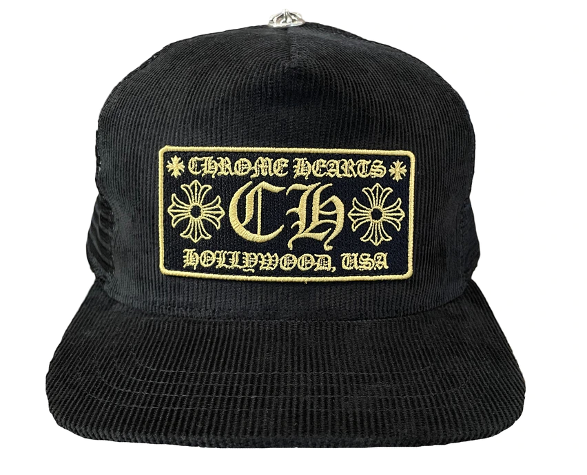 Chrome Hearts 'Yellow Patch' Corduroy Trucker Hat