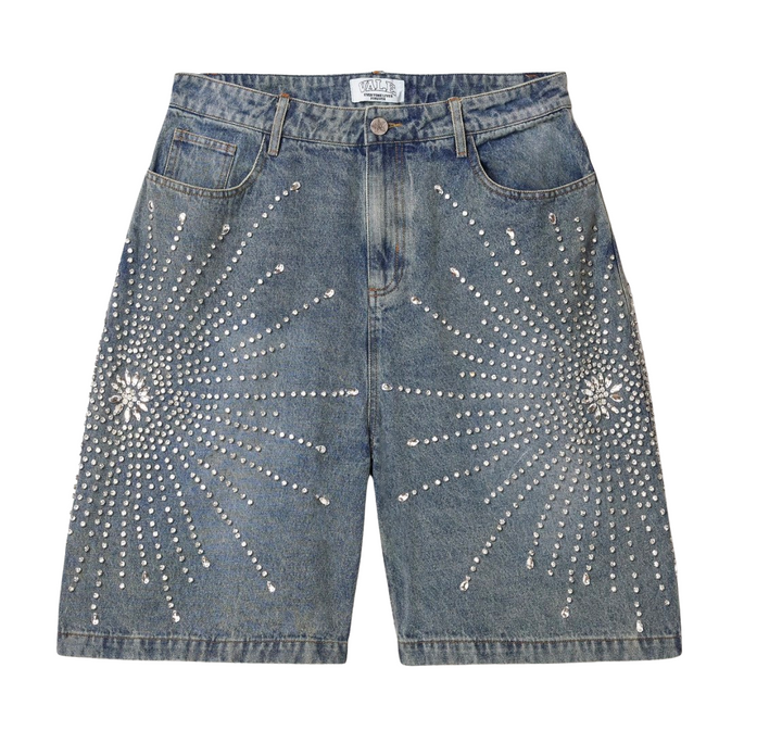 Vale 'Cluster' Blue Jort Shorts