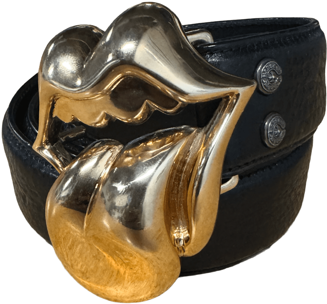 Chrome Hearts 'Bronze' Rolling Stones Lip Belt