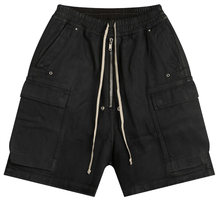 Rick Owens DRKSHDW 'Cargobela Black Wax' Shorts