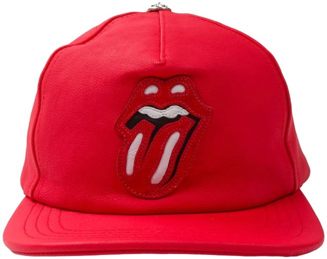 Chrome Hearts Rolling Stones 'Red' Leather Patch 5-Panel Hat