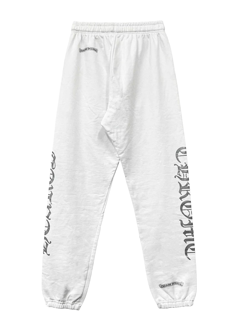 Chrome Hearts Silver 'CH Logo' White Sweatpants