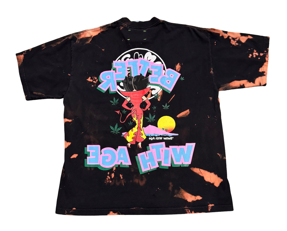 *Better With Age 'Better Boop' Bleached Black Tee