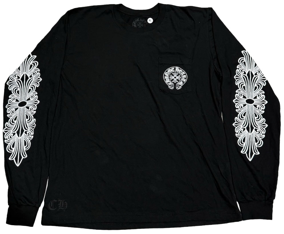 Chrome Hearts 'Las Vegas Horseshoe' Floral Longsleeve Tee