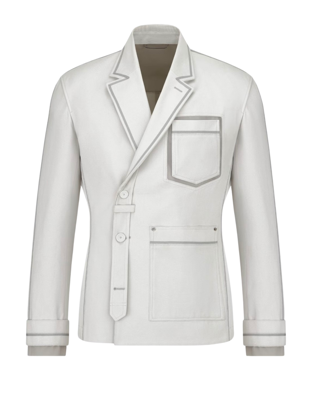 Dior 'White' Canvas Gardener Suit Jacket