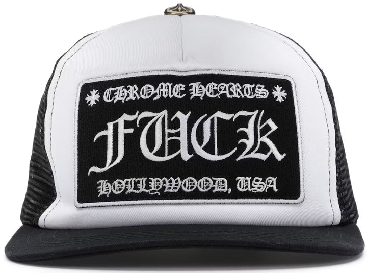 Chrome Hearts 'FUCK Hollywood' Trucker Hat Black/White