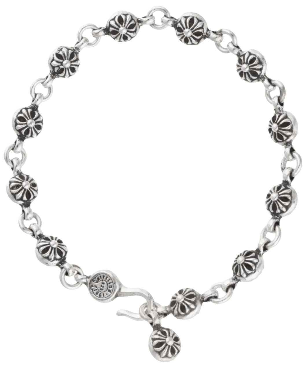 Chrome Hearts 'Cross Ball' Silver Bracelet