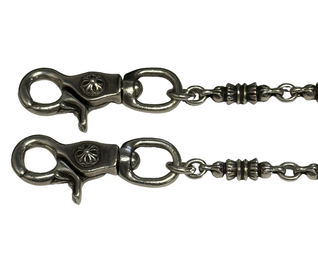 Chrome Hearts 'Barrel Link' 25.5in Double Clip Wallet Chain