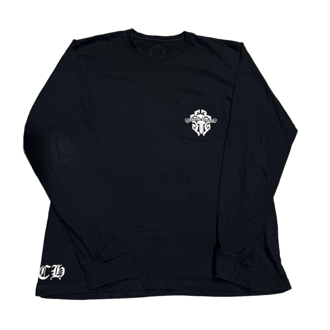 Chrome Hearts 'Staff White Dagger' Black Longsleeve
