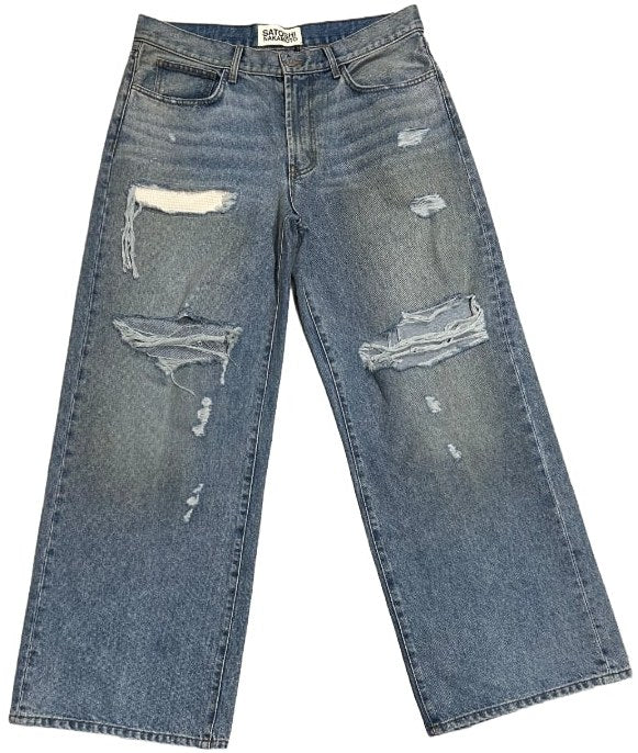 Satoshi Nakamoto 'Blessed To Be Stressed' Distressed Jeans