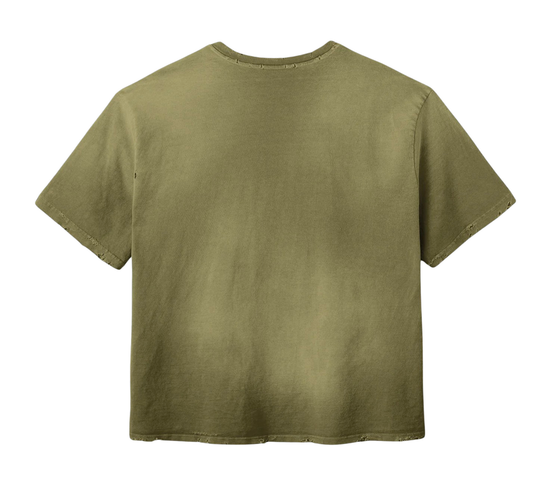 Gold+Vintage Gallery Raspberry Hills 'Military Green' Blank Tee