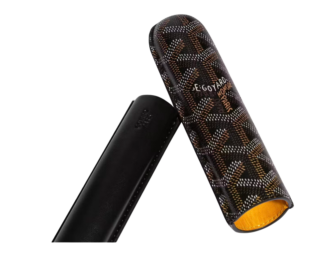 Goyard Churchill Single Cigar 'Black/Tan' Case