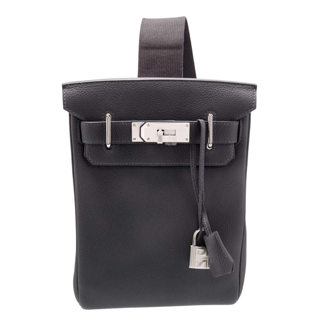 Hermès Hac a Dos 'Ardoise' Togo Leather PM Backpack