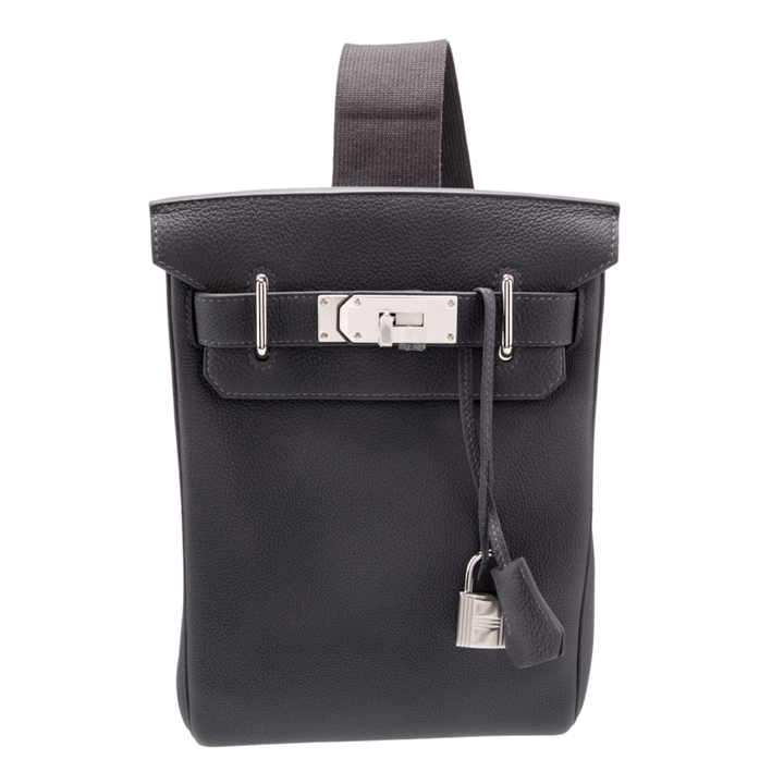 Hermès Hac a Dos 'Ardoise' Togo Leather PM Backpack