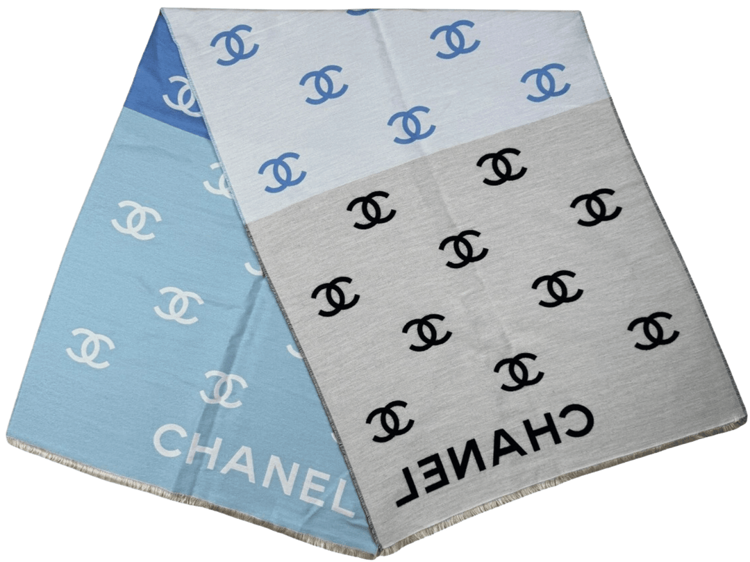Chanel 'Blue' 2025 Cruise Collection CC Silk Scarf