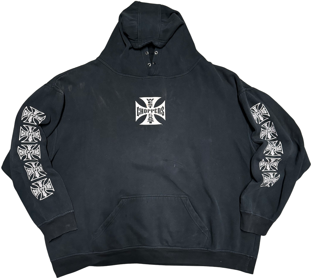 West Coast Choppers 'Classic Logo' Vintage Black Hoodie