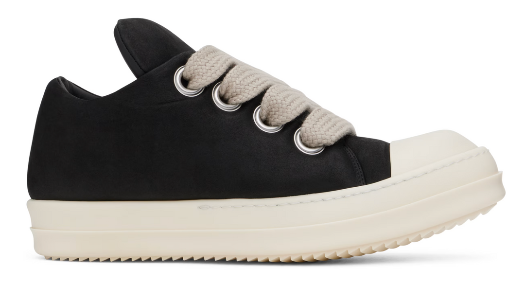 Rick Owens 'Black' Padded Nubuck Jumbo Low Sneaker