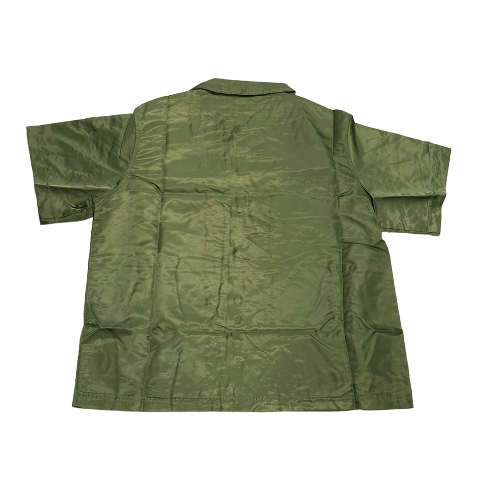 Saint Vanity 'Green' Nylon Button Up Top
