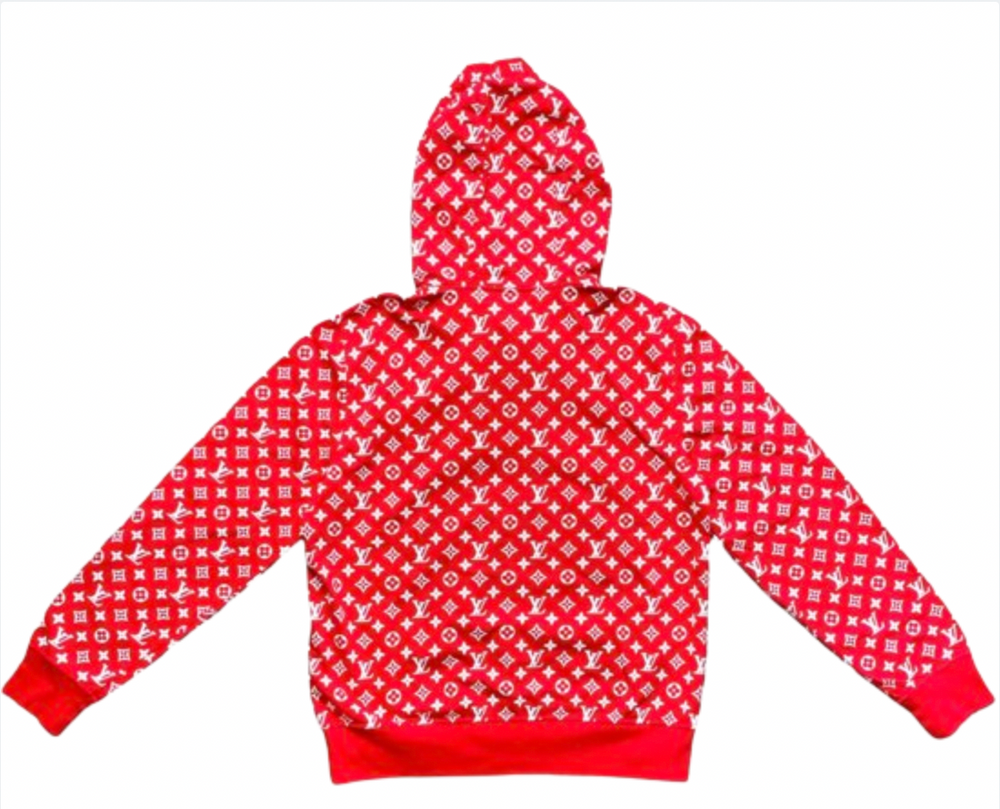 Supreme x Louis Vuitton 'Box Logo' Red Hoodie