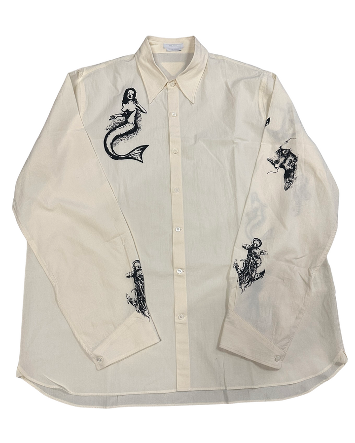 Prada Graphic Button Up Shirt