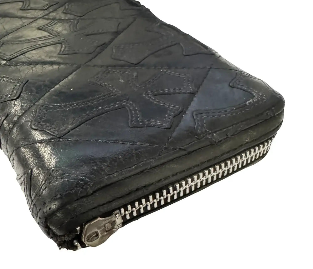 Chrome Hearts Black Cemetery Patch Leather Wallet