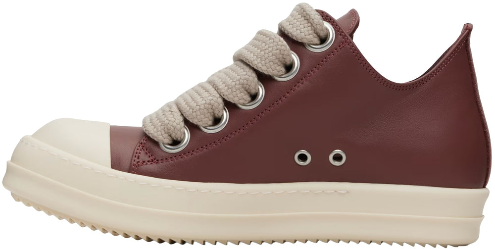 Rick Owens 'Rosewood/Milk' Jumbo Lace Low Sneakers