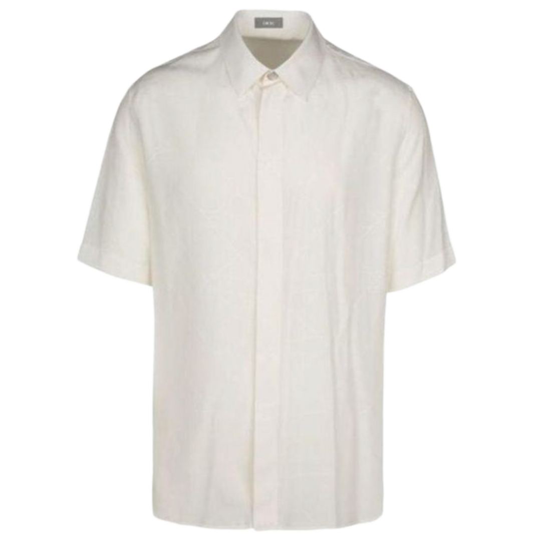 Dior 'White' Silk Blend Button Up Shirt