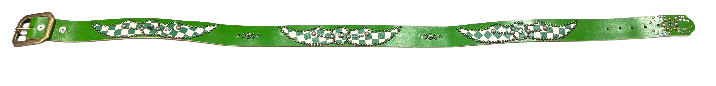 Studded 'Green Checker Gem' Green Belt