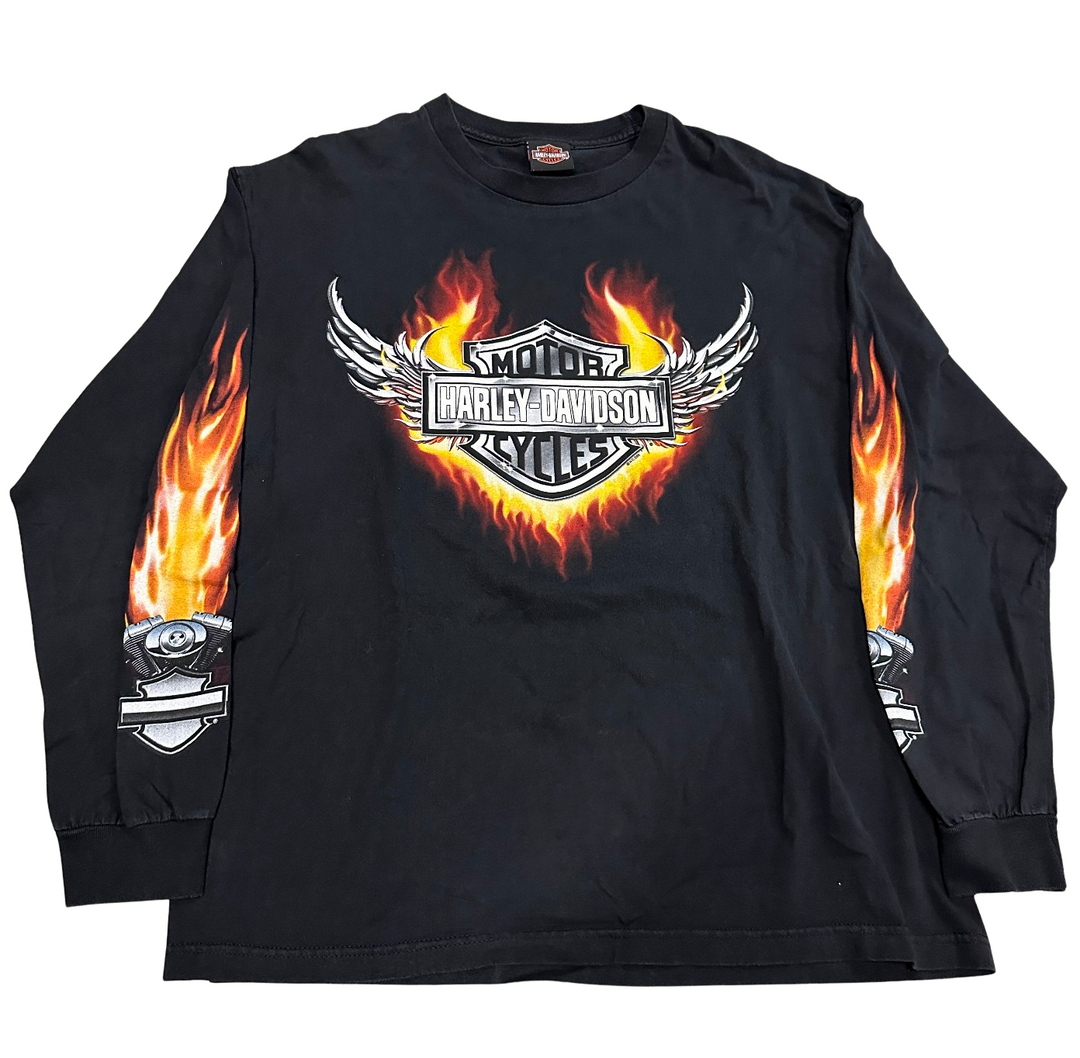 Harley Davidson 'Thunder Tower' Flame Longsleeve